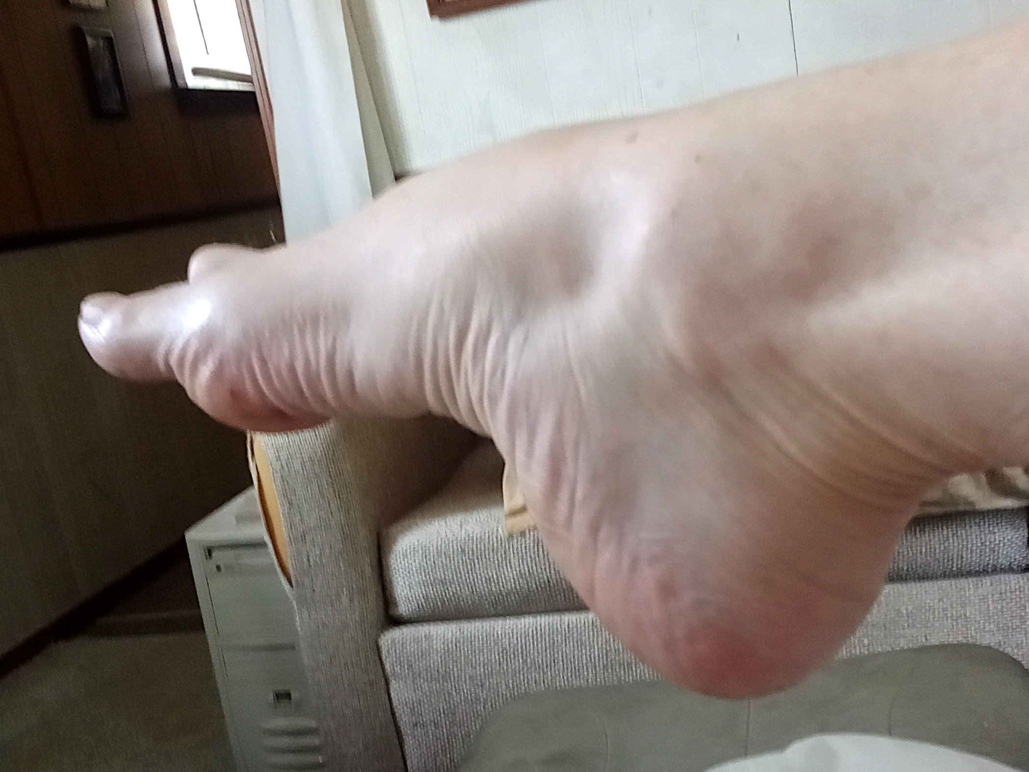 Closeup of my right foot fully pointed and looking very sexual